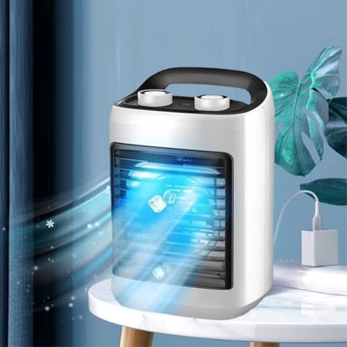 EXTRWORY Tragbarer Klimaanlagen-Ventilator, Schreibtisch-Kühlgerät mit 6 Geschwindigkeiten mit 180 ml Wassertank-Einstellungen, USB-betriebener persönlicher Mini-Kühler für Home Office von EXTRWORY