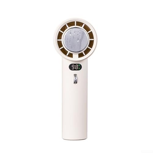 EXTRWORY Tragbarer Turbo-Mini-Ventilator, 3000 mAh Akku, tragbarer kleiner Handventilator, leistungsstark, mit Digitalanzeige, 3 Geschwindigkeiten, einstellbarer Kühlventilator, Typ-C, wiederaufladbar von EXTRWORY