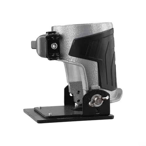EXTRWORY Trimmer-Schutzabdeckung, verstellbare Trimmer-Oberfräse, neigbare Basis, Metallschutzabdeckung für elektrische, schnurlose Holz-Handfräsen von EXTRWORY