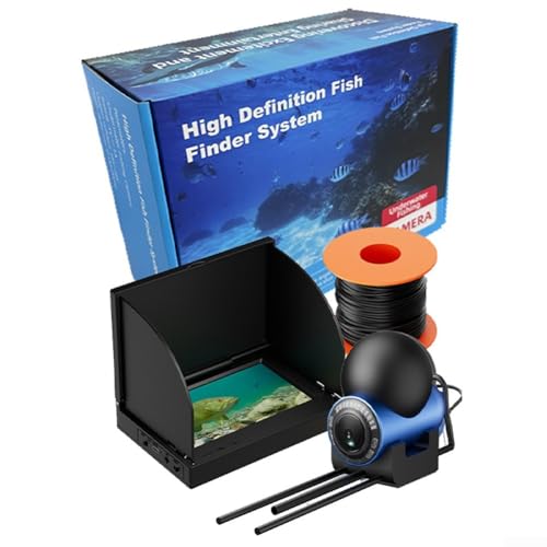 EXTRWORY Unterwasser-Angelkameras mit 17,8 cm Fischfinder, wasserdichte Angel-Unterwasser-Kameras, 15 m Kabellänge, Fischfinder-System-Kits (IPS+15 M-Kamera) von EXTRWORY