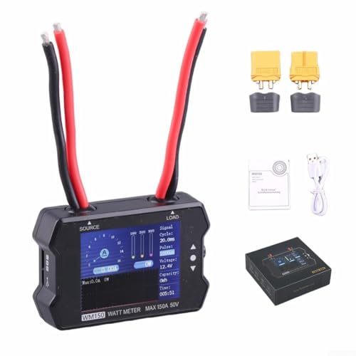 EXTRWORY WM150 150 A 50 V Power Analysatoren LCD Display Digital Spannungen Strom Tester PWM Signal Unterstützung für RC Modell Flugzeug ESC Batterien Testing (B) von EXTRWORY