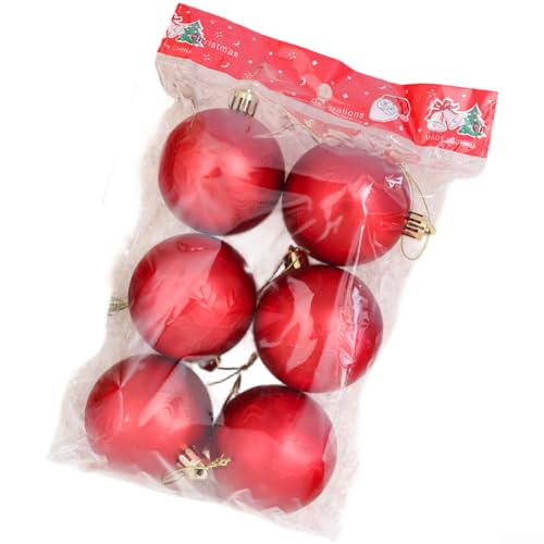 EXTRWORY Weihnachtskugel-Ornament mit Schneeflocken-Design für den Weihnachtsbaum, hängende Dekoration aus PVC-Kunststoff für saisonale festliche Präsentation (F) von EXTRWORY