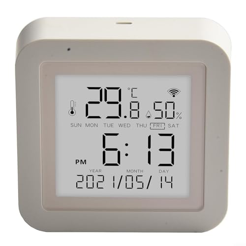 EXTRWORY WiFi Raumthermometer Hygrometer für Tuya App für Innen Digital SensorControl LCD Display Weiß Home Room EXTRWORY WiFi Raumthermometer Hygrometer für Tuya App für Innen Digital SensorControl LCD Display Weiß Home Room von EXTRWORY