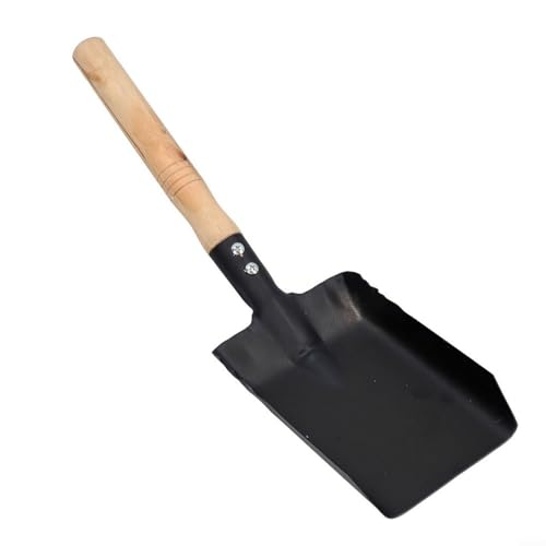 EXTRWORY ascheschaufel,Schornsteinschaufel mit Holzgriff,Spaten mit wurzelsäge, Kohlenschaufel,Kaminzubehör(38 x 9.5 cm/45 x 21.8 cm)(S) von EXTRWORY