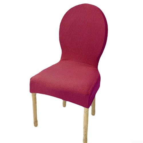 Elastischer Stuhlbezug für Sessel mit integrierter Rückenlehne, weicher Samtstoff für vollen Schutz und stilvolles Dekor (Burgunderrot) von EXTRWORY