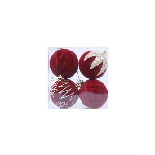 Festliche DIY Weihnachten Diamant Beflockung Kugeln zum Aufhängen von Dekorationsprojekten, Verbesserung handgefertigter saisonaler Szenenlayouts und Feiertagsdisplays (rot) von EXTRWORY