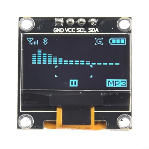 Für Arduino kompatible I2C für OLED-Anzeigetafel Compact 0 96 Zoll Größe mit einstellbaren Kontrastfunktionen (gelb und blau 7-polig) von EXTRWORY