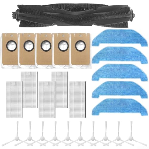 Für Neakasa NoMo N3 RS0100WA kompatibles Ersatz-Set mit Seitenbürsten, Filter, Wischtuch und Staubbeuteln, unterstützt effiziente Reinigung und Wartung (B) von EXTRWORY