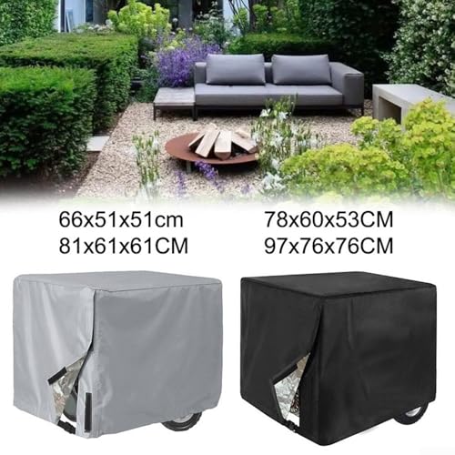 Generator Regenschutz aus 420D Oxford Tuch Optimaler Schutz für den Außenbereich (66 * 51 * 51CM SCHWARZ) von EXTRWORY