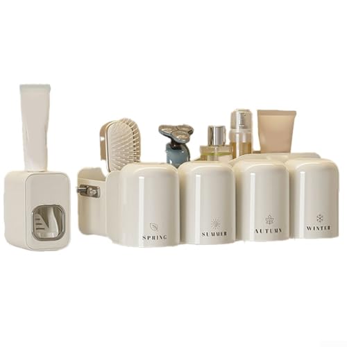 Intelligentes Design Zahnbürstenhalter-Set mit praktischer Mundspülbecher-Option (F) von EXTRWORY