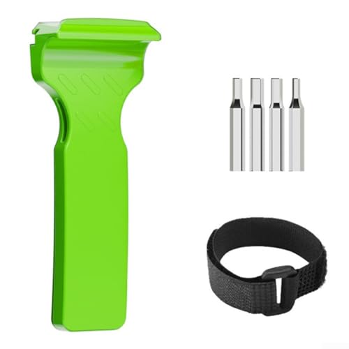 Kompakter Fahrradreifenheber mit 4 Sechskantschrauben-Bits für Wartung, Reifenentfernung und AV-Ventilablassung für amerikanische Ventilfahrräder (grün) von EXTRWORY