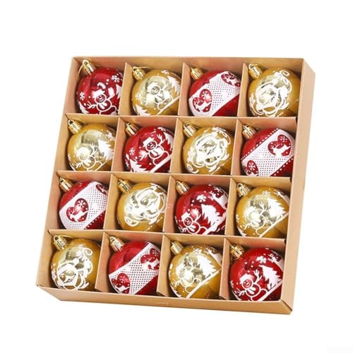 Kreatives Weihnachtskugel-Set mit 16 glitzernden Ornamenten für Hochzeiten und besondere Anlässe (A) von EXTRWORY