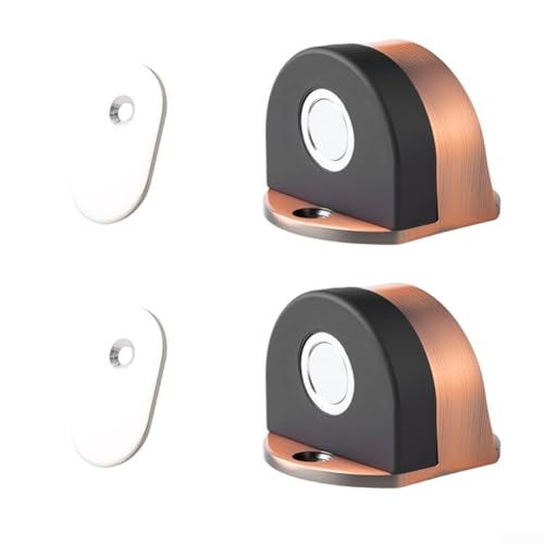 Leistungsstarker magnetischer Türstopper mit Edelstahl-Konstruktion, mit Dual-Installationsmethoden einschließlich Stanzoption, bietet sichere Hintertürbegrenzung (Rotbronze) von EXTRWORY