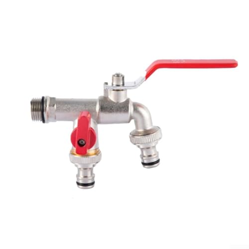 Messingkonstruktion Outdoor Garten Wasserhahn Mixer mit 34 Auslassventil für zuverlässigen Betrieb (rot) von EXTRWORY
