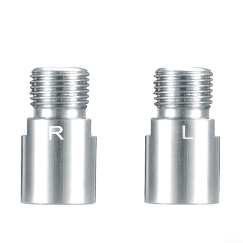 Mountainbike-Pedalverlängerung 20 mm mit Lagerachse für 9/16 Zoll Pedale, bietet ergonomische Vorteile und verbesserte Fahrradhaltung (Silber) von EXTRWORY