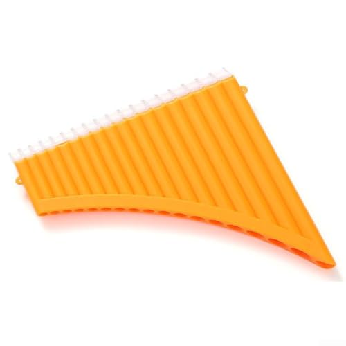 Pan Flute C Key 18 Rohre aus ABS-Harz, ideal für Lernen und Leistung (gelb) von EXTRWORY