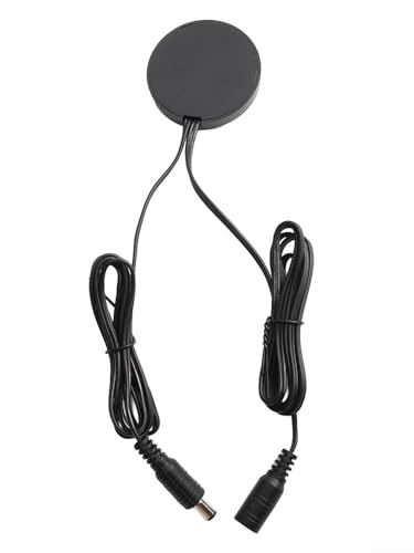 Partition Touch Sensor Schalter 12V 24V mit Hand Sweep Dimmer für Touch Control Beleuchtung auf Holz, Stein, Papier, Kunststoff, Glas (DC-Kopf, schwarz) von EXTRWORY