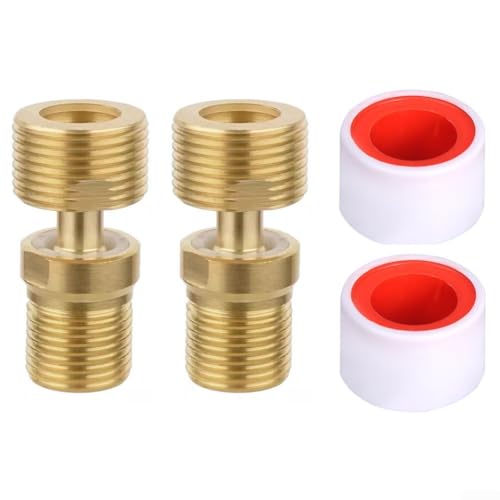 Platzsparender Adapter aus massivem Messing für Duscharmaturen mit verstellbaren Winkeln für einfachen Zugang (2 Stück) von EXTRWORY