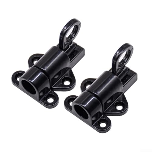 Push-Pull-Federriegel aus solider Aluminiumlegierung für Schrank- und Gartentüren, entworfen mit einer verdickten Basis und zuverlässigem Federsystem (schwarz) von EXTRWORY