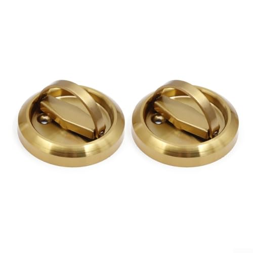 Schiebetürgriff aus Edelstahl 304 mit Ringschloss-Design für sichere und reibungslose Türbedienung (Gold) von EXTRWORY