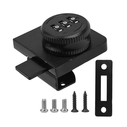 Schlanke, sichere und einfache Passwortschlösser für Glastüren aus Zinklegierung (B Schwarz) von EXTRWORY