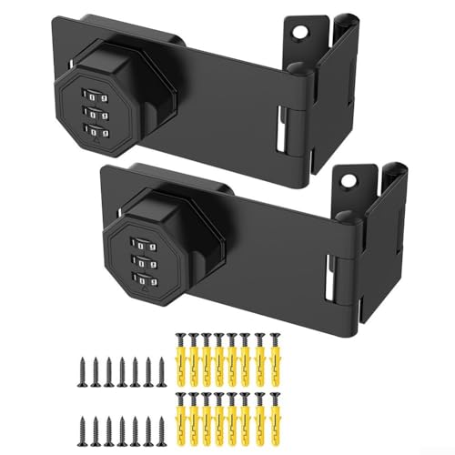 Schlüsselloses Schloss mit 3-stelligem Passwort für Schränke und Safes, Zinklegierung mit verdeckten Schrauben für erhöhte Sicherheit, passend für Aktenschränke und Schreibtische (schwarz) von EXTRWORY