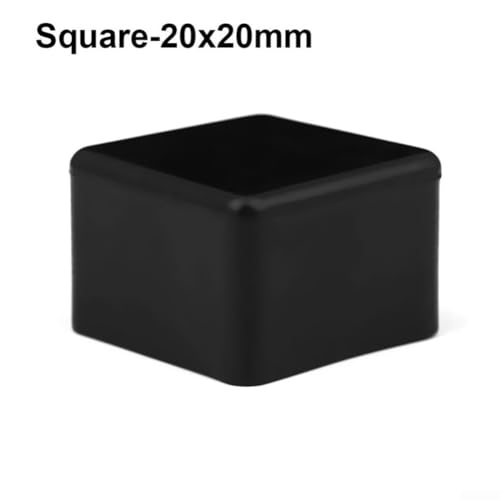 Stuhlbein-Gummifüße für Möbel, geeignet für Tisch- und Stuhlbeine, Bodenschutz (20 x 20 mm), 12 Stück von EXTRWORY