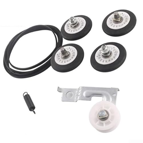 Trocknerreparaturteile Rollen-Set für Modelle, kompatibel mit 4546E12002B und mehr, um lange Trockenzeiten zu beseitigen (für 4581EL2002C Set) von EXTRWORY