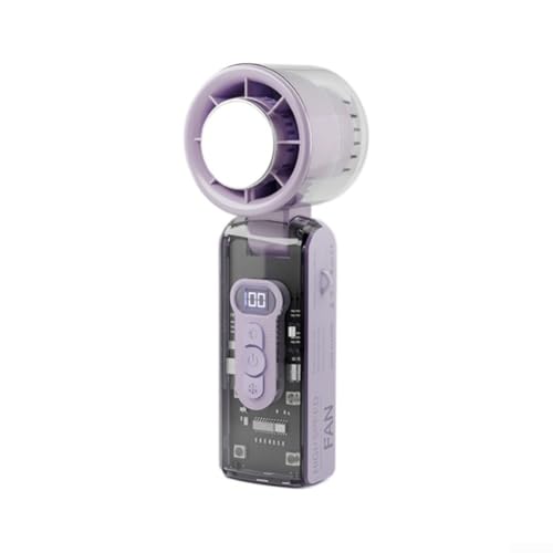 Turbo-Handventilator mit mehreren Geschwindigkeitsoptionen für effiziente Kühlung überall (lila) von EXTRWORY