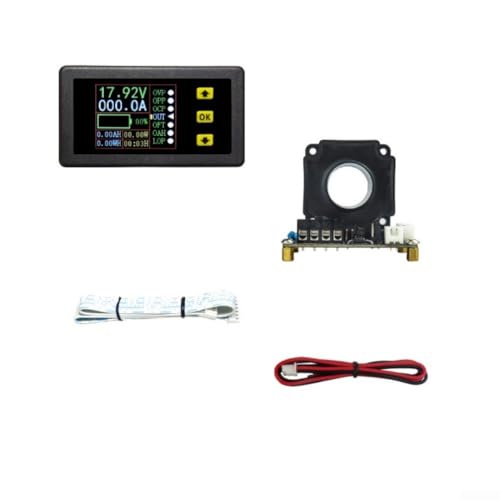 VAC9010H Hall-Effekt-Coulomb-Messgerät mit farbigem LCD-Display für bidirektionale Gleichstrom- und Kapazitätsmessung mit mehreren Schutzfunktionen (90 V / 500 A) von EXTRWORY