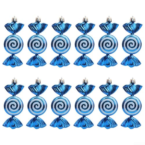 Vibrant 12-teiliges Weihnachtsschmuck-Set, um Ihrer Dekoration Freude zu verleihen (blau) von EXTRWORY