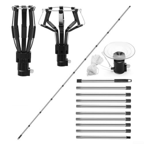 Werkzeug zum Entfernen von hohen Deckenlampen mit verstellbarem Klemmmechanismus und 3 Glühbirnenwechsler für mittlere bis große LED- und Flutlichtlampen (10-teilige Stange) von EXTRWORY