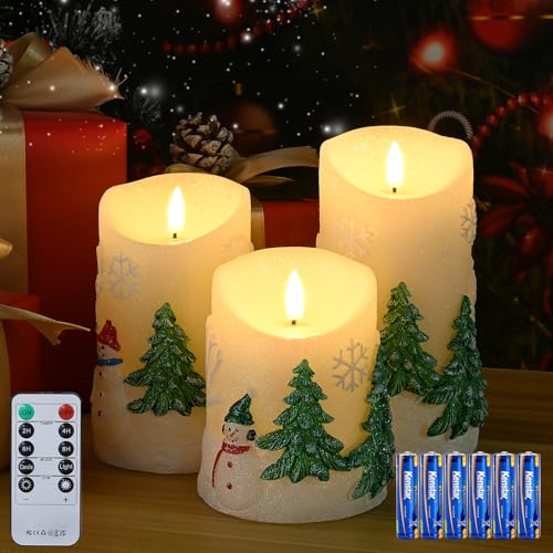 EXTSUD 3 Stück LED Kerzen Flammenlose Kerzen mit Timer und Batterien Weihnachtsbaum Beleuchtung LED Echtwachskerzen Adventsgesteck LED Kerzen für Weihnachten und Partys EXTSUD 3 Stück LED Kerzen Flammenlose Kerzen mit Timer und Batterien Weihnachtsbaum Beleuchtung LED Echtwachskerzen Adventsgesteck LED Kerzen für Weihnachten und Partys von EXTSUD