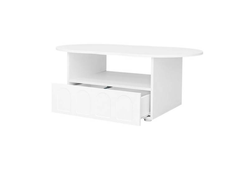 EXTSUD Couchtisch Couchtisch, wolkenförmiger Couchtisch mit Schubladen und Ablagefächern (ein Tisch), 100 L x 39,2 H x 60 Bcm von EXTSUD