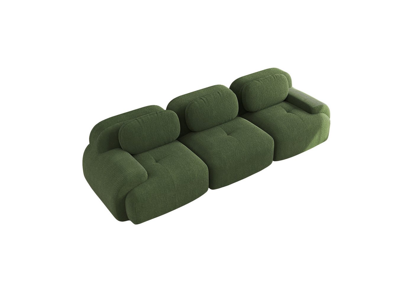 EXTSUD Ecksofa 3-Sitzer-Sofa aus Premium-Cordsamt, modular kombinierbar, rutschfest, ohne Montage, ergonomische Armlehnen und hochelastische Polsterung EXTSUD Ecksofa 3-Sitzer-Sofa aus Premium-Cordsamt, modular kombinierbar, rutschfest, ohne Montage, ergonomische Armlehnen und hochelastische Polsterung von EXTSUD