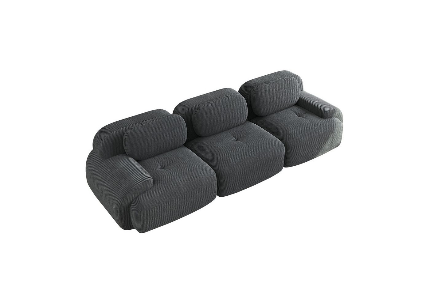 EXTSUD Ecksofa 3-Sitzer-Sofa aus Premium-Cordsamt, modular kombinierbar, rutschfest, ohne Montage, ergonomische Armlehnen und hochelastische Polsterung EXTSUD Ecksofa 3-Sitzer-Sofa aus Premium-Cordsamt, modular kombinierbar, rutschfest, ohne Montage, ergonomische Armlehnen und hochelastische Polsterung von EXTSUD