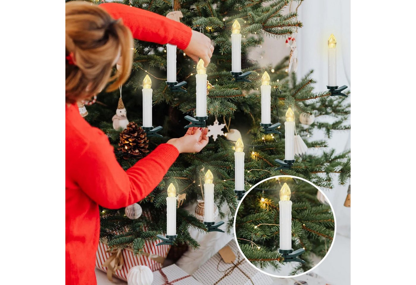 EXTSUD LED-Christbaumkerzen Weinachten LED Kerzen mit Fernbedienung 20 Stück Weihnachtskerzen, 20-flammig, Led Schwebende Kerzen, Christbaumkerzen Flammenlossen EXTSUD LED-Christbaumkerzen Weinachten LED Kerzen mit Fernbedienung 20 Stück Weihnachtskerzen, 20-flammig, Led Schwebende Kerzen, Christbaumkerzen Flammenlossen von EXTSUD