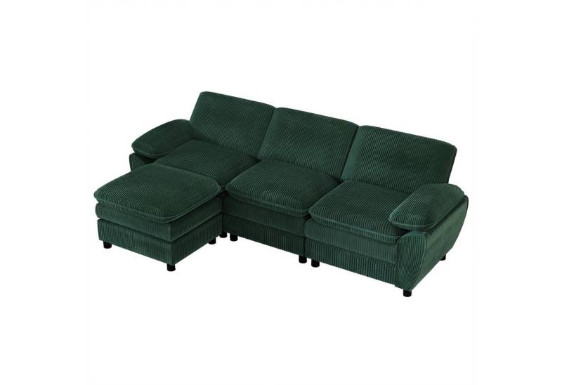 EXTSUD Loungesofa Modulares Kombi-Sofa, Doppel-Kissen-Sofa,Lampen-Velvet-Kombi-Sofa-Sofa, mit abnehmbarem osmanischen Wohnzimmer von EXTSUD