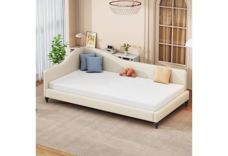 EXTSUD Schlafsofa Polsterbett 90*200 Multifunktionsbett mit Lattenrost, hautfreundlichem Leinenstoff von EXTSUD