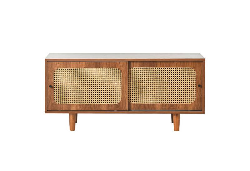 EXTSUD Schuhschrank Rattan Schuhschrank mit 2 Türen, verstellbare Ablage Elegant, hochwertig, feuchtigkeitsbeständig und sauber von EXTSUD