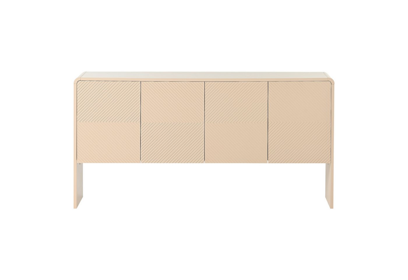 EXTSUD Sideboard Minimalistischer Stil Großer Stauraum Sideboard mit 4 Türen von EXTSUD