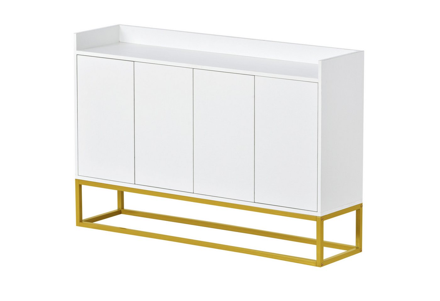 EXTSUD Sideboard Modernes Sideboard im Stil, 4-türiger griffloser Buffetschrank, Modernes Design griffloser Schrank verstellbare Regale stabile von EXTSUD