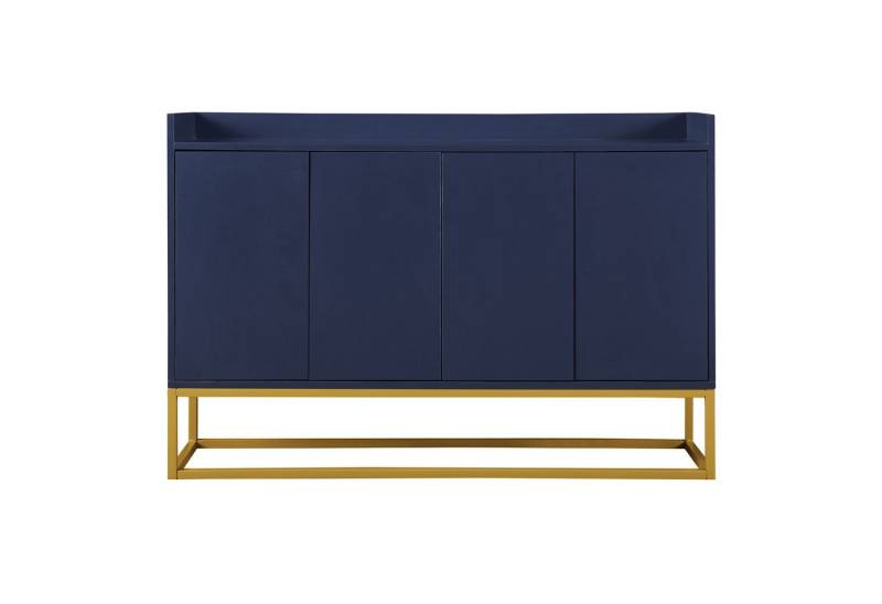 EXTSUD Sideboard Modernes Sideboard im Stil, 4-türiger griffloser Buffetschrank, Modernes Design griffloser Schrank verstellbare Regale stabile von EXTSUD