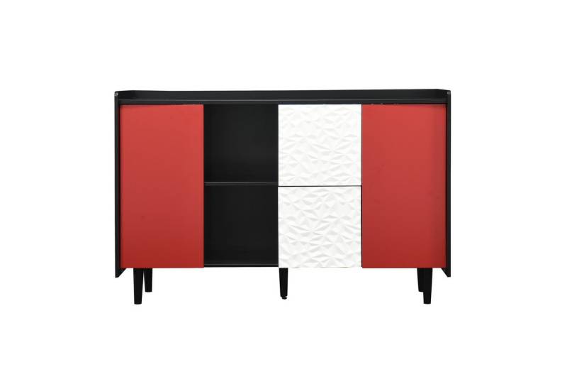 EXTSUD Sideboard Sideboard-Buffetschrank, schwarzer Lagerschrank von EXTSUD