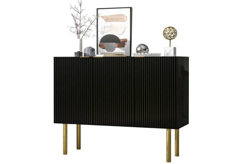 EXTSUD Sideboard Sideboard mit robustem MDF, verstellbaren Regalböden und Metallbeinen von EXTSUD