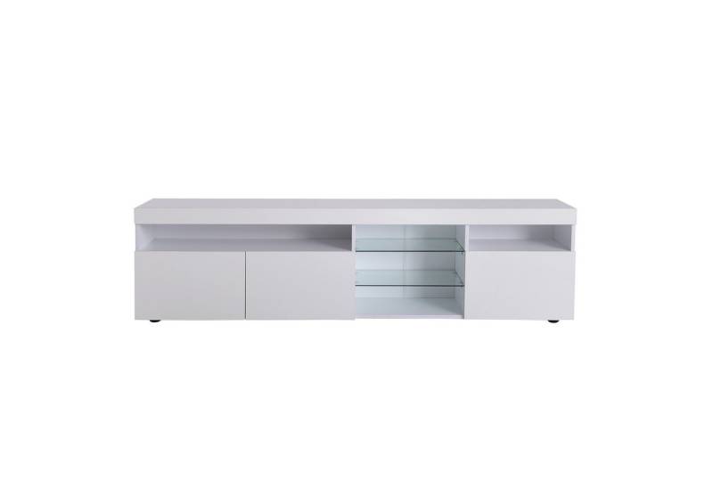 EXTSUD TV-Schrank Moderner Stil Helles Panel TV-Schrank (Hochwertiges MDF, variable LED-Beleuchtung 180X35X45CM) Wohn- und Esszimmer von EXTSUD