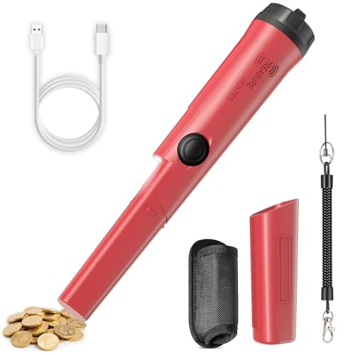 EXTSUD Wiederaufladbare Metalldetektor,Tragbar Metallsuchgerät 15CM Suchsdeep,Kinder Metallpointer Metall Pin Pointer IP68 Wasserdichter mit LED Alarm Licht für Goldmünze Hunt Relikte Schmuck von EXTSUD