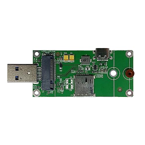 EXVIST 5G LTE USB Adapter M.2(NGFF) auf USB 3.0 Dongle W/Nano SIM Card Slot Type-C DC5V Input Compatible with 5G LTE Module Like Quectel RM500Q etc. von EXVIST