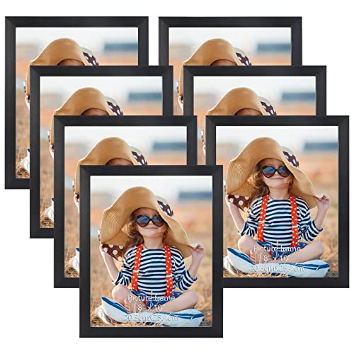 EXYGLO 7er Set Bilderrahmen 20x25 cm, Schwarz Fotorahmen Collage für 25x20 cm Fotos und Bilder, Dunkler Rahmen Leicht und Dünn - Wand- oder Tischaufsteller von EXYGLO