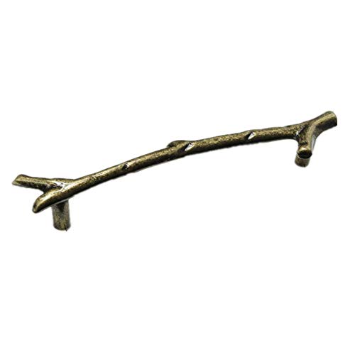 EYCFSJ Keramik Türknauf 2Pcs Tree Branch Möbelgriff 96 / 128Mm Schwarz Silber Bronze Küchenschrank Griffe Schubladenknöpfe Türgriffe Hardware Braun 128Mm von EYCFSJ